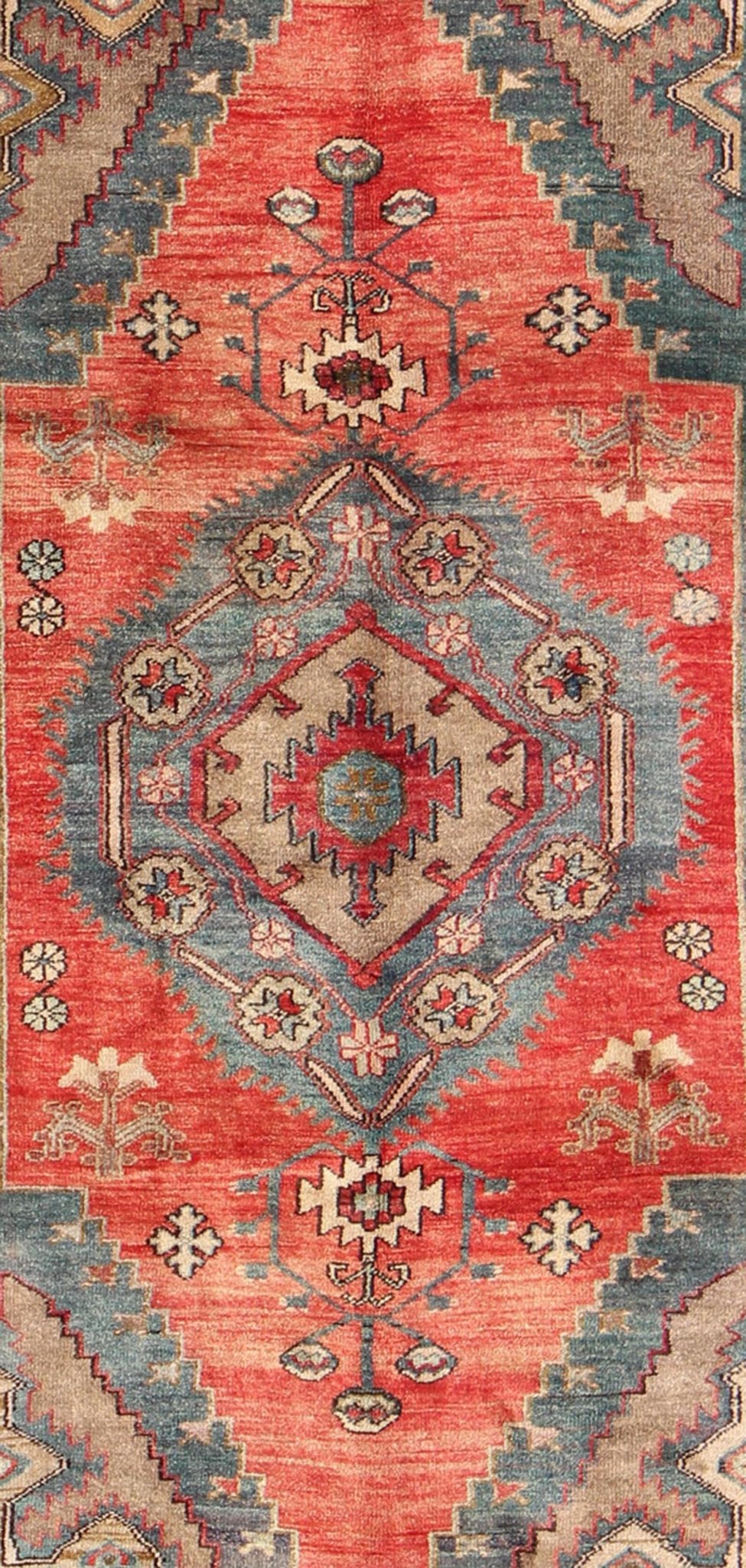 Turkish Konya Rug with Geometric Tribal Design Turkish Konya Rug with Geometric Design rug/tu - sim - 1 origin/turkey kwarugs This beautiful antique Konya carpet features a Classic medallion design. The faint red ground is home to the cen... - Keivan Woven ArtsTU - SIM - 1 - 2918Rug