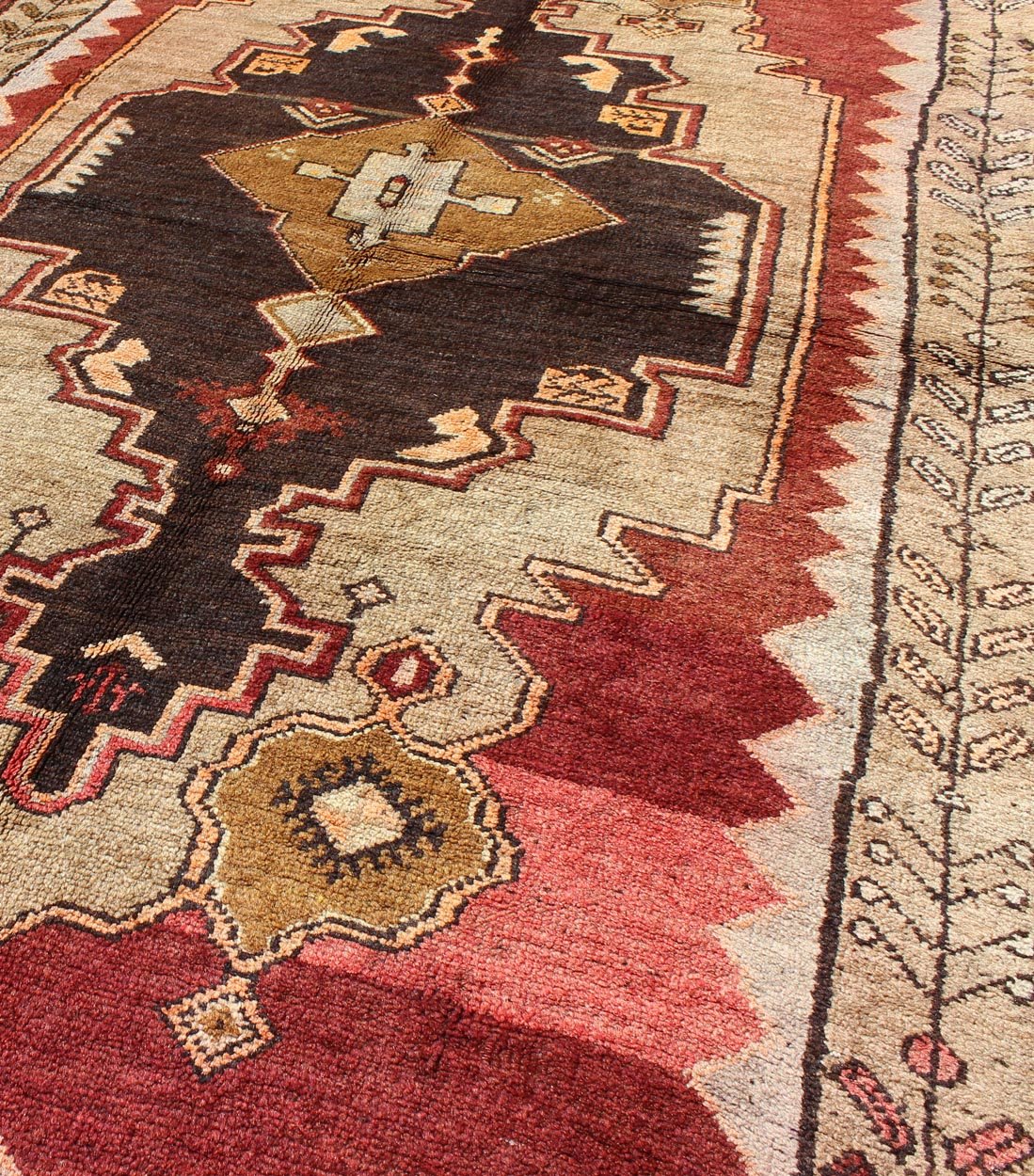 Tribal Turkish Rug from Turkey with Colorful Dual Central Medallion Design kwarugs Tribal Turkish Rug from Turkey with Medallion Design rug - tu - trs - 136083 origin/turkey This Turkish gallery rug features a dual central medallion design as w... - Keivan Woven ArtsTU - TRS - 136083 - 4638Rug
