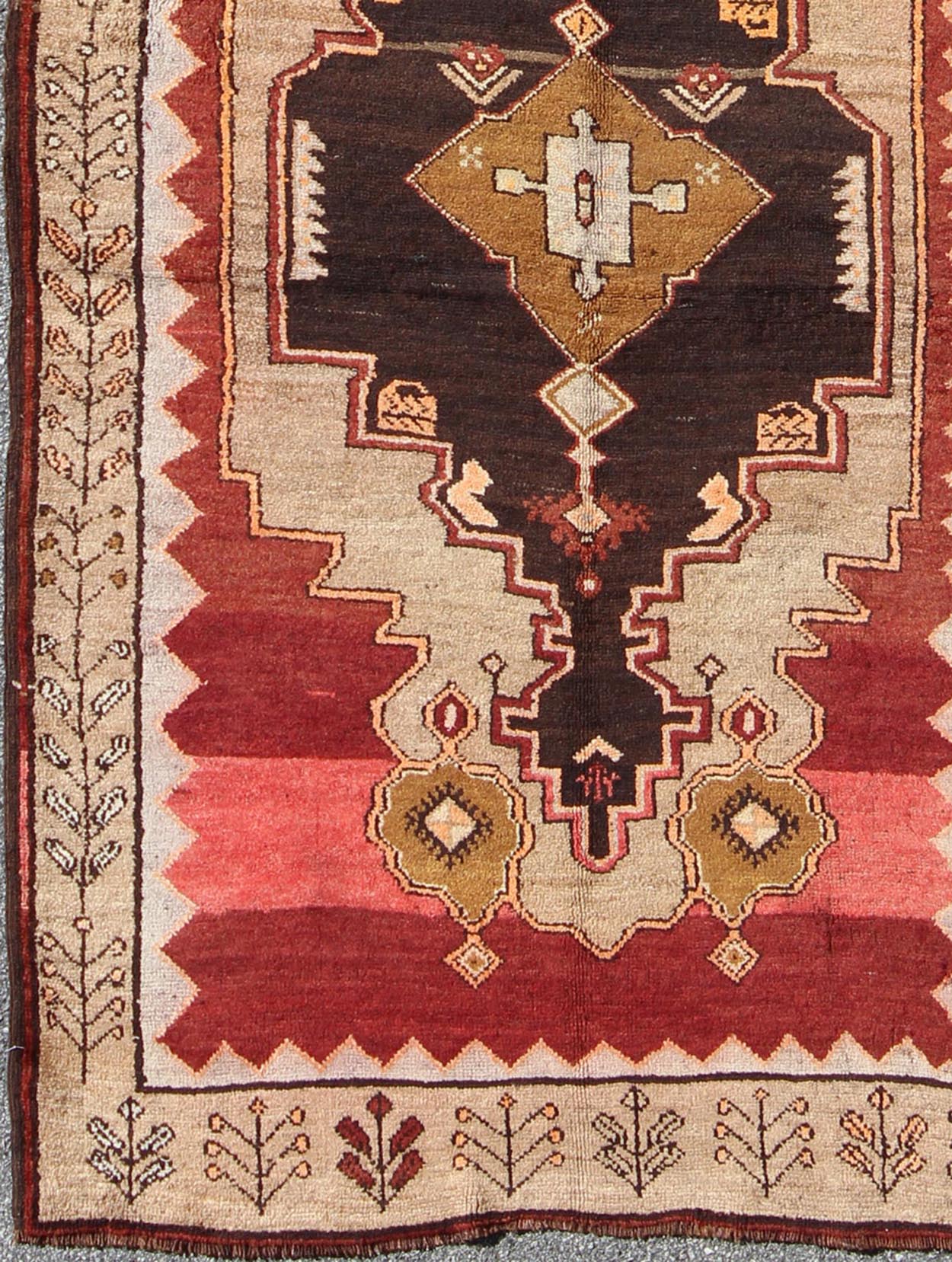 Tribal Turkish Rug from Turkey with Colorful Dual Central Medallion Design kwarugs Tribal Turkish Rug from Turkey with Medallion Design rug - tu - trs - 136083 origin/turkey This Turkish gallery rug features a dual central medallion design as w... - Keivan Woven ArtsTU - TRS - 136083 - 4638Rug