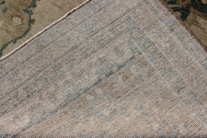 Muted Turkish Rug with Floral Design in Blue, Green, Light Taupe, Ivory & Cream Measures: 5'2 x 9'11. This vintage Turkish Oushak rug features a unique blend of colors and an intricately beautiful design. The multi - layered central medall... - Keivan Woven ArtsTU - TRS - 136516 - 5096Rug
