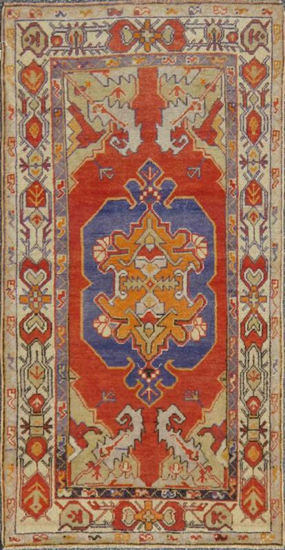 Colorful Vintage Turkish Oushak Rug with Stylized Geometric, Tribal Motifs Vintage Turkish Oushak Rug with Stylized Geometric design rug/tu - ugu - 136100 origin/turkey kwarugs This vintage Oushak rug features an intricately beautiful design... - Keivan Woven ArtsTU - UGU - 136100 - 4698