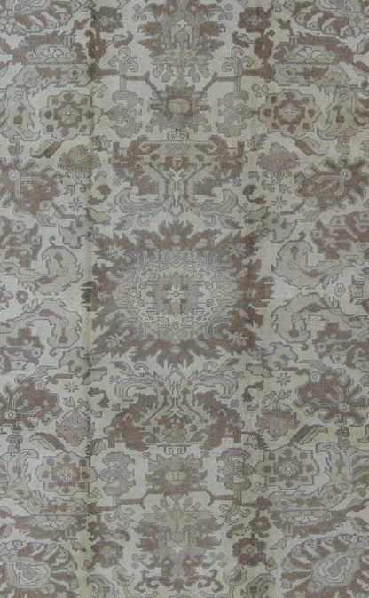 Earth Tone Vintage Turkish Oushak Rug with All - Over Floral Design kwarugs All - over blossoming floral design rug in brown, taupe, and ivory, rug tu - ugu - 3400, country of origin / type: Turkey / Oushak, circa 1940 This vintage Turkish Oushak... - Keivan Woven ArtsTU - UGU - 3400 - 6231Rug