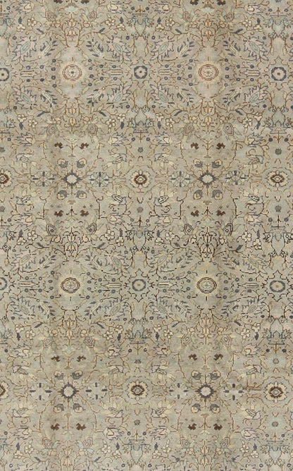 Vintage Turkish Sivas Rug with Floral Design in Earthy Neutrals Measures: 5'9' x 8'2' In this early 20th century Turkish Sivas antique rug, the sand field features a delicate trellis design of scrolling vinery and scattered fleuron with... - Keivan Woven ArtsTU - UGU - 3401 - 6235Rug