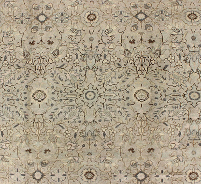 Vintage Turkish Sivas Rug with Floral Design in Earthy Neutrals Measures: 5'9' x 8'2' In this early 20th century Turkish Sivas antique rug, the sand field features a delicate trellis design of scrolling vinery and scattered fleuron with... - Keivan Woven ArtsTU - UGU - 3401 - 6235Rug