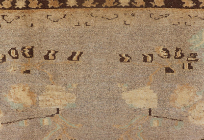 Antique Oushak with Leaves, Branches, Flowers in Taupe, Brown, L. Green & Gray Antique 1930's Oushak with Leaves, Branches and Flower Buds in Taupe, Browns, and Gray Colors. Keivan Woven Arts/ rug /TU - UGU - 3605, country of origin / type: Turkey... - Keivan Woven ArtsTU - UGU - 3605 - 7261Rug