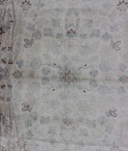 Neutral Vintage Turkish Oushak Rug with Floral Design and Medallions Measures: 6'0 x 9'9 Country of Origin: Turkey Type: Oushak Design: All - Over, Floral, Arabesque Keivan Woven Arts rug TU - VEY - 4611 Persian Rug, Authentic Persian Rug, Tur... - Keivan Woven ArtsTU - VEY - 4611 - 7917Rug