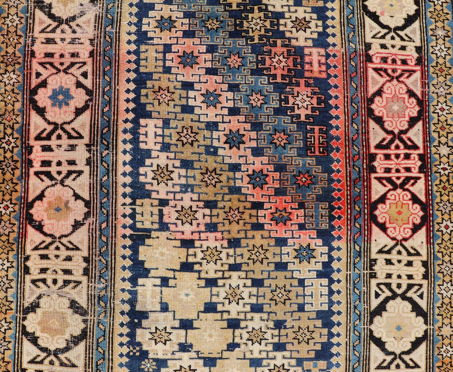 Antique Caucasian Shirvan Rug with All - Over Blossoming Tribal Motifs. Keivan Woven Arts rug V21 - 0102, country of origin / type: Caucasus / Shirvan, circa 1880 Measures: 3'0 x 4'10 This colorful blossom carpet from Shirvan features an all - ove... - Keivan Woven ArtsV21 - 0102 - 14828Rug