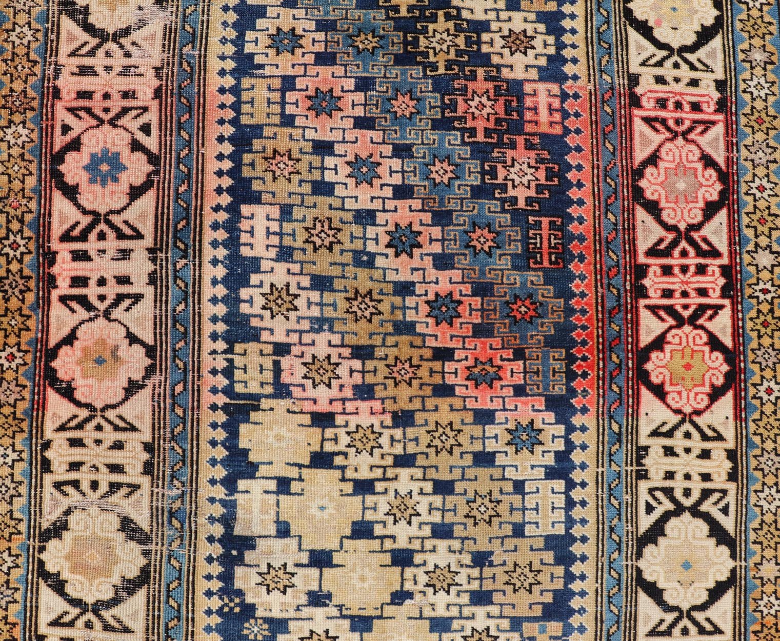 Antique Caucasian Shirvan Rug with All - Over Blossoming Tribal Motifs. Keivan Woven Arts rug V21 - 0102, country of origin / type: Caucasus / Shirvan, circa 1880 Measures: 3'0 x 4'10 This colorful blossom carpet from Shirvan features an all - ove... - Keivan Woven ArtsV21 - 0102 - 14828Rug