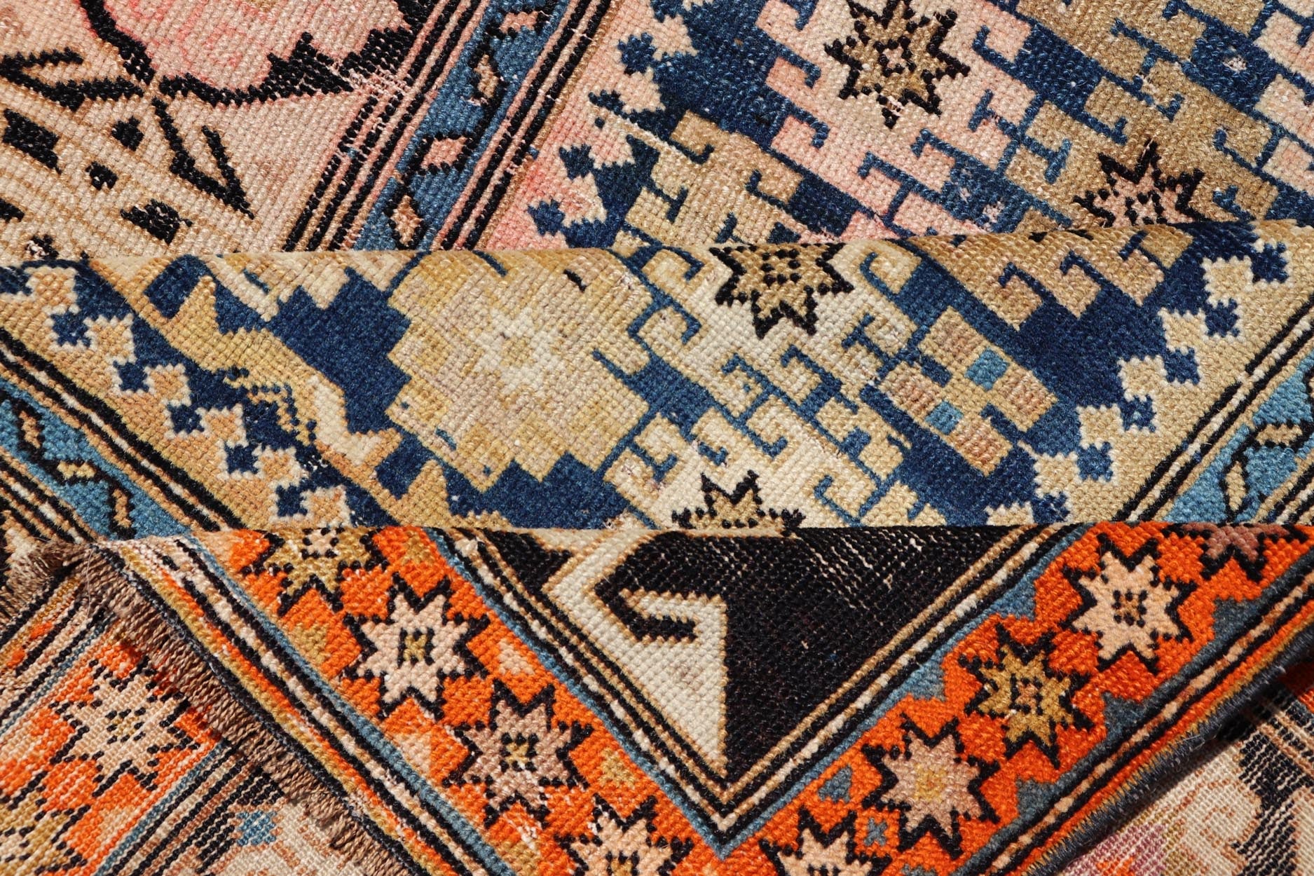 Antique Caucasian Shirvan Rug with All - Over Blossoming Tribal Motifs. Keivan Woven Arts rug V21 - 0102, country of origin / type: Caucasus / Shirvan, circa 1880 Measures: 3'0 x 4'10 This colorful blossom carpet from Shirvan features an all - ove... - Keivan Woven ArtsV21 - 0102 - 14828Rug