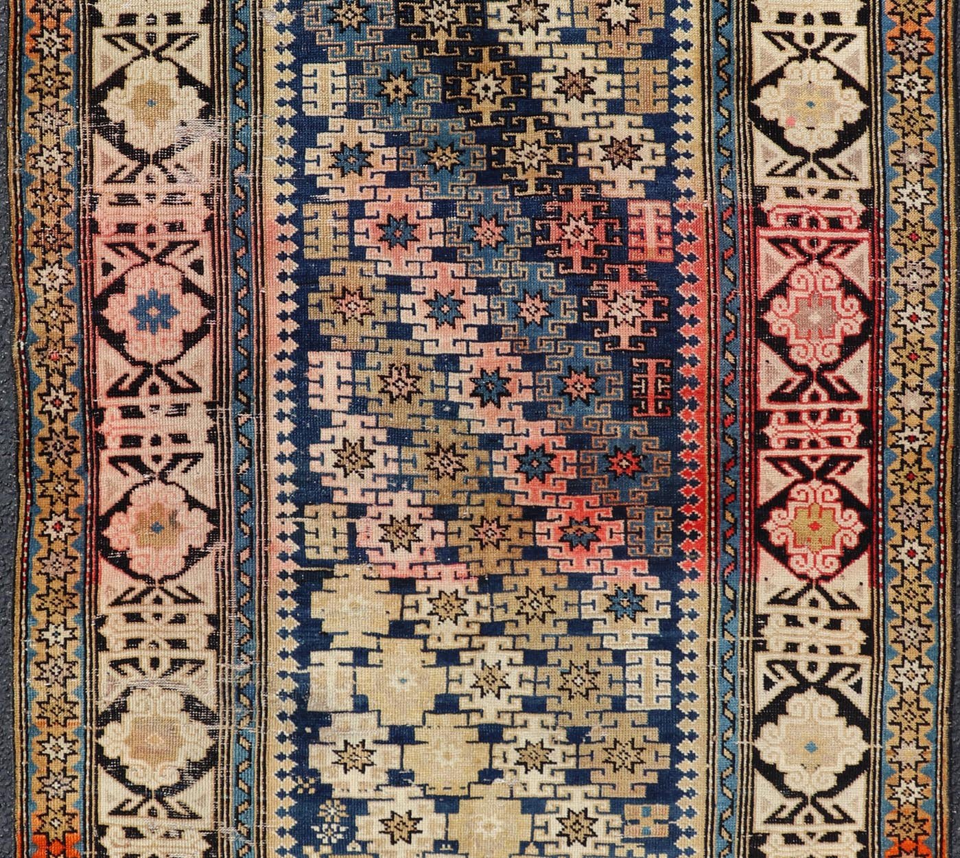 Antique Caucasian Shirvan Rug with All - Over Blossoming Tribal Motifs. Keivan Woven Arts rug V21 - 0102, country of origin / type: Caucasus / Shirvan, circa 1880 Measures: 3'0 x 4'10 This colorful blossom carpet from Shirvan features an all - ove... - Keivan Woven ArtsV21 - 0102 - 14828Rug