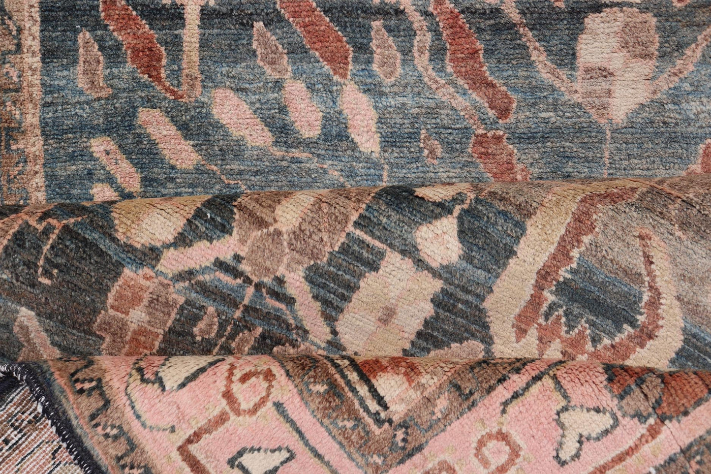 Keivan Woven Arts - Antique Persian Tabriz with Medium in Light Teal Background & Light Pink Border. Antique Persian Tabriz with Medium in Light Teal Background & Light Pink Border. Rug / V21 - 0112, Antique Tabriz, Antique Persian Tabriz, Antique Runn... - Keivan Woven ArtsV21 - 0112 - 14586