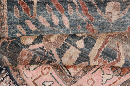 Keivan Woven Arts - Antique Persian Tabriz with Medium in Light Teal Background & Light Pink Border. Antique Persian Tabriz with Medium in Light Teal Background & Light Pink Border. Rug / V21 - 0112, Antique Tabriz, Antique Persian Tabriz, Antique Runn... - Keivan Woven ArtsV21 - 0112 - 14586