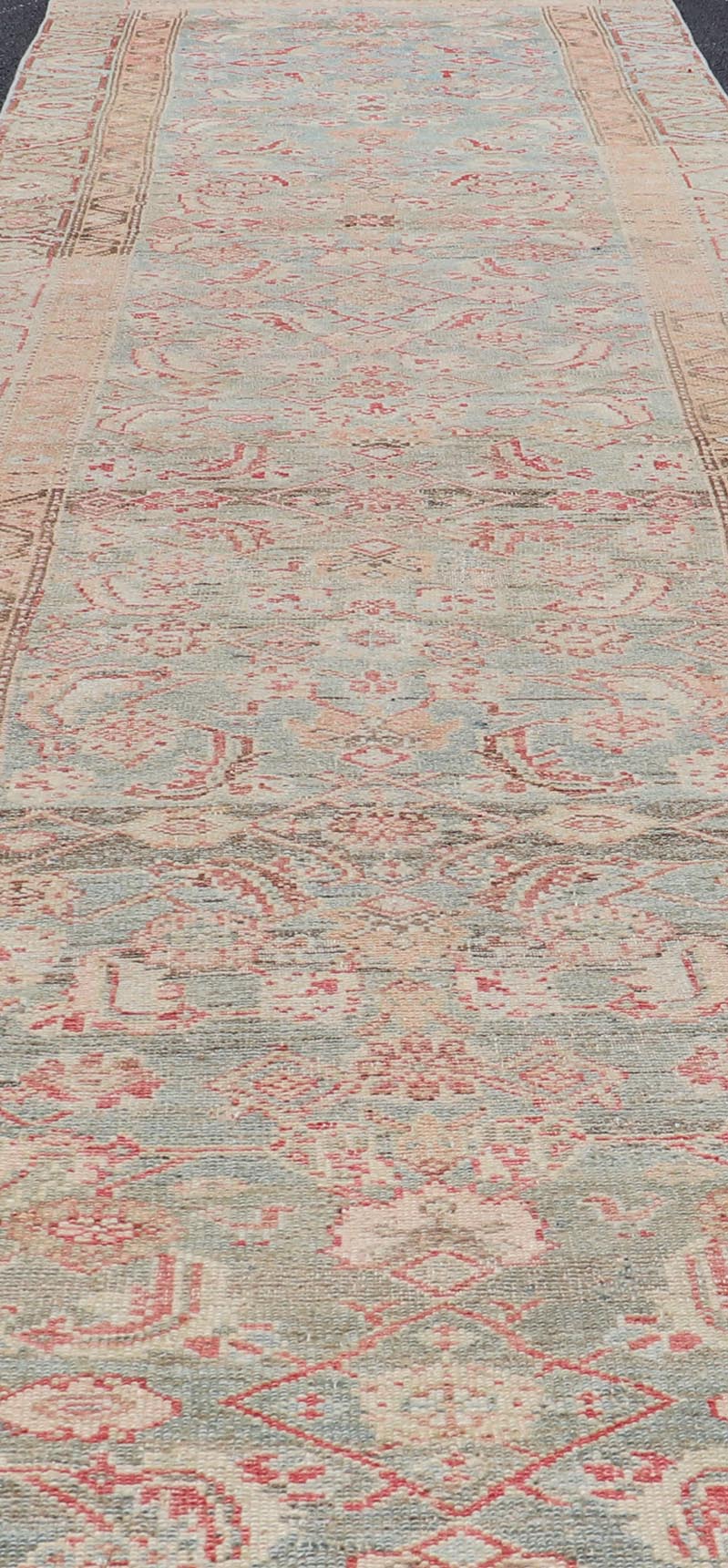 Antique Persian Kurdish Runner With Sub - Geometric All Over Herati Design. Keivan Woven Arts / rug V21 - 0115, country of origin / type: Iran / Kurdish, circa 1910. Measures: 3'0 x 13'10 This kurdish runner from 1910's is characterized by its a... - Keivan Woven ArtsV21 - 0115 - 14834