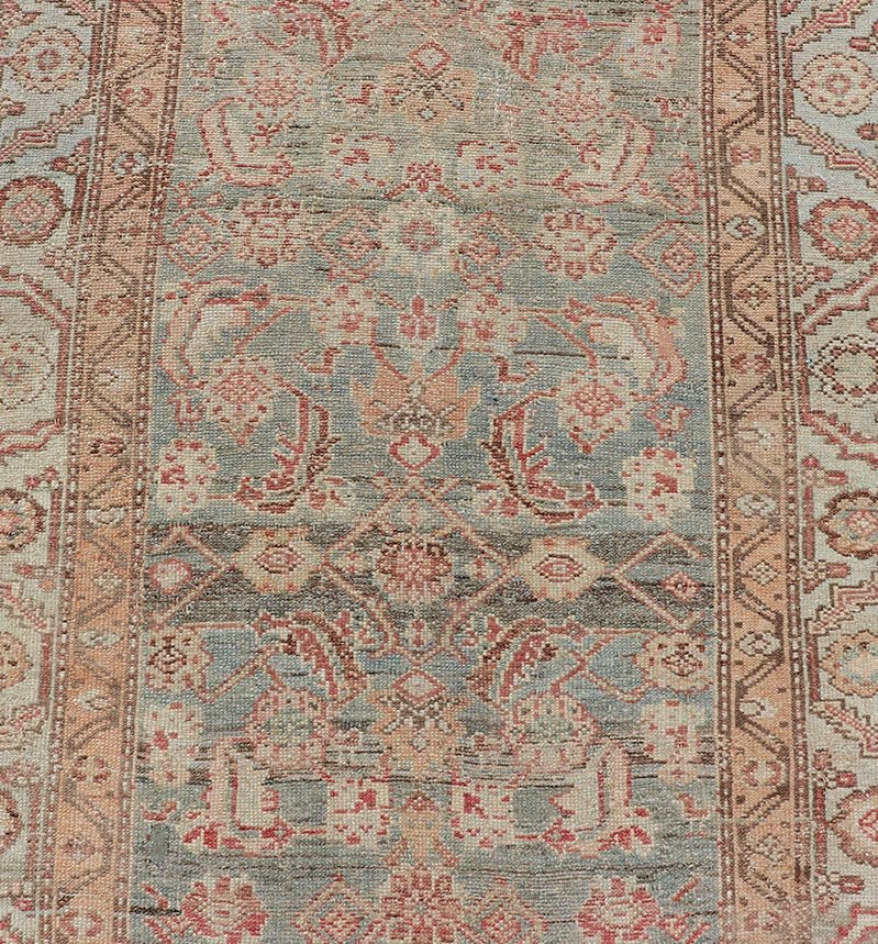 Antique Persian Kurdish Runner With Sub - Geometric All Over Herati Design. Keivan Woven Arts / rug V21 - 0115, country of origin / type: Iran / Kurdish, circa 1910. Measures: 3'0 x 13'10 This kurdish runner from 1910's is characterized by its a... - Keivan Woven ArtsV21 - 0115 - 14834