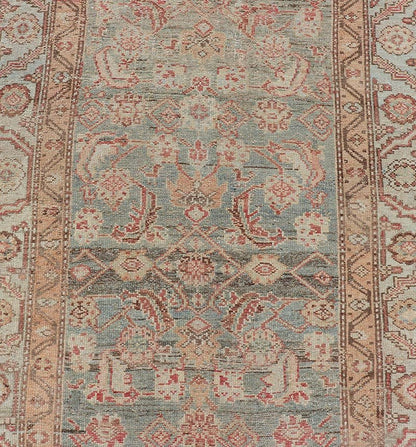 Antique Persian Kurdish Runner With Sub - Geometric All Over Herati Design. Keivan Woven Arts / rug V21 - 0115, country of origin / type: Iran / Kurdish, circa 1910. Measures: 3'0 x 13'10 This kurdish runner from 1910's is characterized by its a... - Keivan Woven ArtsV21 - 0115 - 14834