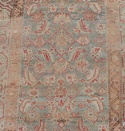 Antique Persian Kurdish Runner With Sub - Geometric All Over Herati Design. Keivan Woven Arts / rug V21 - 0115, country of origin / type: Iran / Kurdish, circa 1910. Measures: 3'0 x 13'10 This kurdish runner from 1910's is characterized by its a... - Keivan Woven ArtsV21 - 0115 - 14834