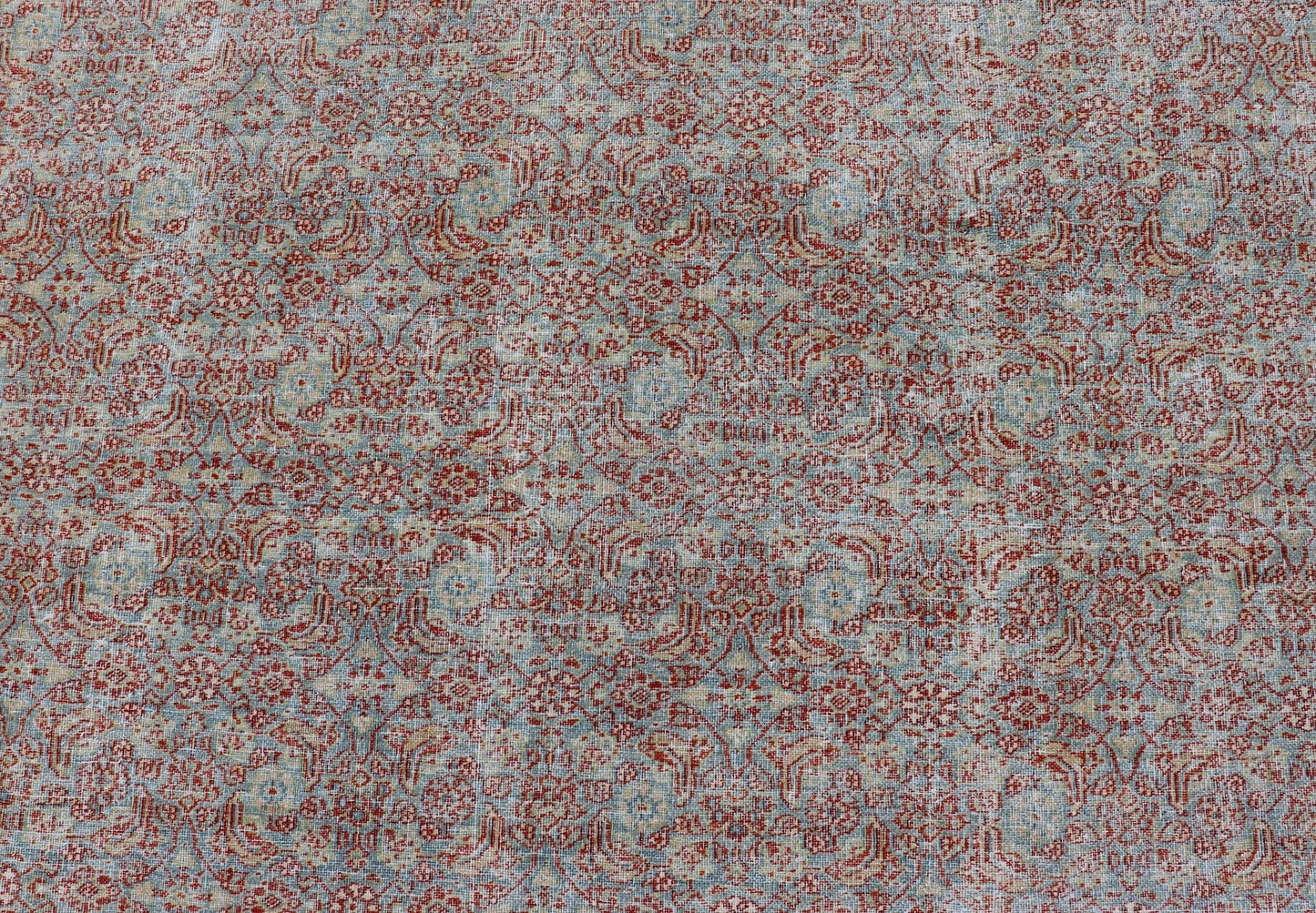 Antique Persian Khorassan Rug with All - Over Floral Design in Red and Blue. Country of Origin: Iran Type: Khorasan Design: All - Over, Floral, Motif Keivan Woven Arts; rug V21 - 0201 Measures: 8'4 x 11'5 This spectacular antique Persian Khoras... - Keivan Woven ArtsV21 - 0201 - 15086Rug