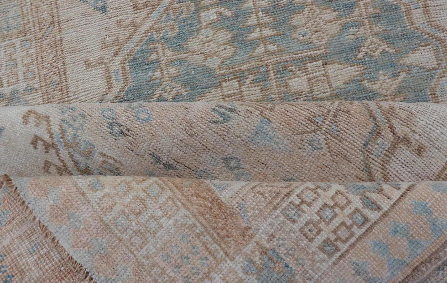 Antique Persian Sarab Runner with Sub - Geometric Medallion Design in Muted Tones. rug V21 - 0203, Keivan Woven Arts, country of origin / type: Persian / Sarab, circa 1920. Measures: 2'11 x 8'10 This antique Sarab runner features a sub - geometric med... - Keivan Woven ArtsV21 - 0203 - 15530Rug