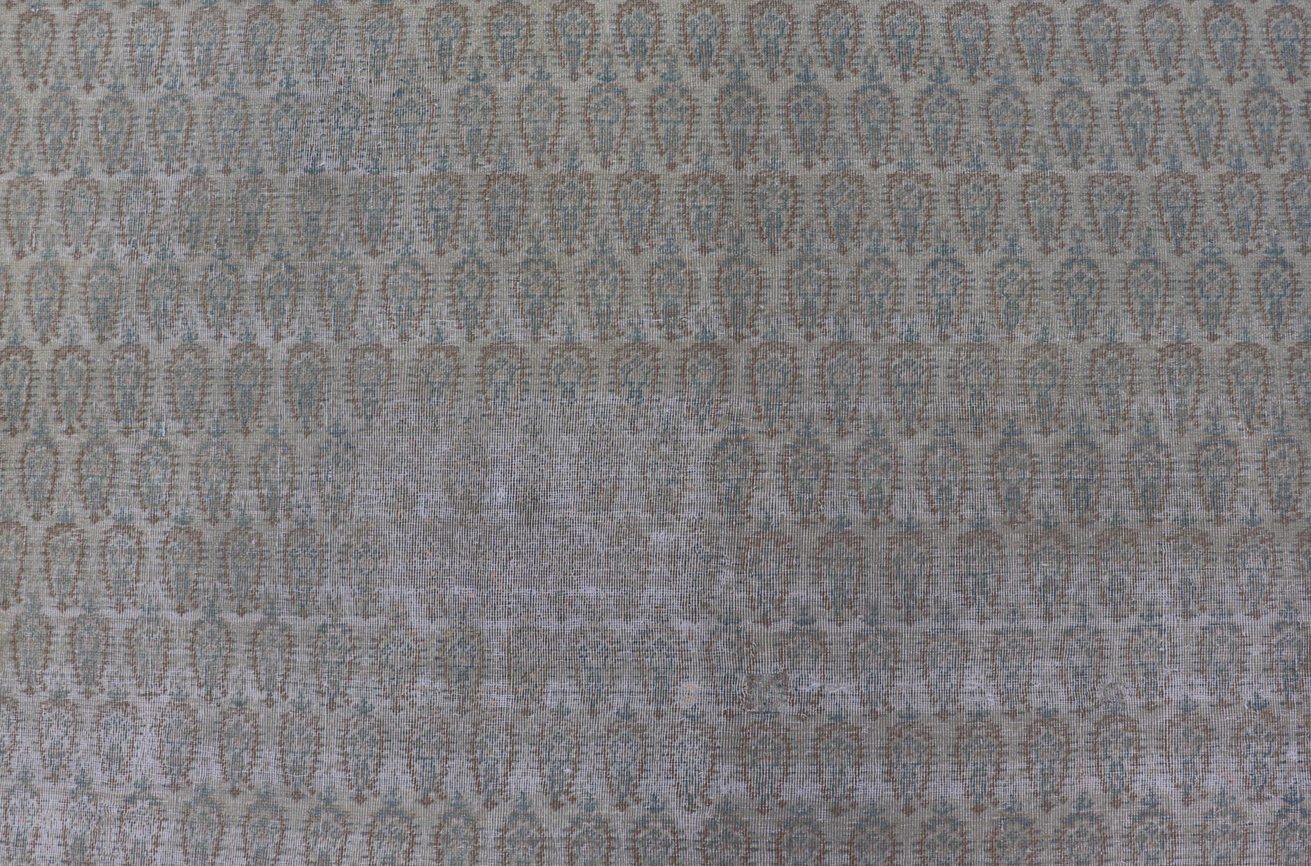 Antique Persian Tabriz Rug with All - Over Small Tribal Design in Muted Tones. Keivan Woven Arts / rug V21 - 0205, country of origin / type: Persian / Tabriz, circa Early - 20th Century. Measures: 11'0 x 13'0 This Tabriz rug features a relatively i... - Keivan Woven ArtsV21 - 0205 - 15536Rug