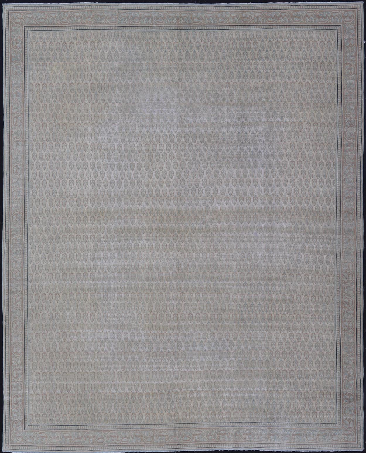 Antique Persian Tabriz Rug with All - Over Small Tribal Design in Muted Tones. Keivan Woven Arts / rug V21 - 0205, country of origin / type: Persian / Tabriz, circa Early - 20th Century. Measures: 11'0 x 13'0 This Tabriz rug features a relatively i... - Keivan Woven ArtsV21 - 0205 - 15536