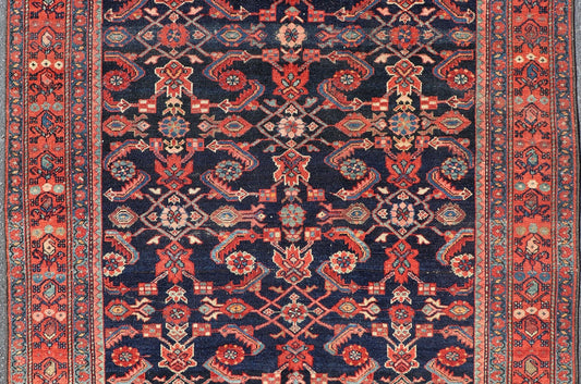 Antique Persian Malayer Rug with Colorful Geometric All - Over Design Antique Persian Malayer rug in rich colors with geometric design, rug V21 - 0302, country of origin / type: Iran / Malayer, circa 1920. This antique Persian Malayer rug (ci... - Keivan Woven ArtsV21 - 0302 - 15230