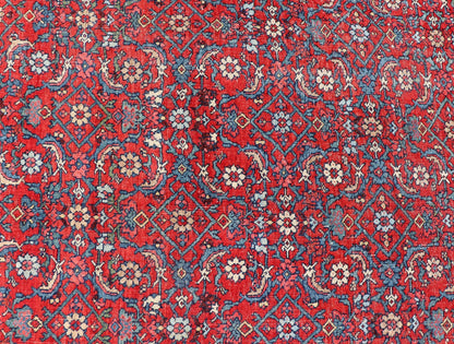 Antique Persian Bidjar rug with sub - geometric all - over design in red and blue. Keivan Woven Arts / rug V21 - 0304, Keivan Woven Arts / country of origin / type: Iran / Bidjar, circa 1910 Measures:9'2 x 12'6. This magnificent early 20th century anti... - Keivan Woven ArtsV21 - 0304 - 50 - 15242