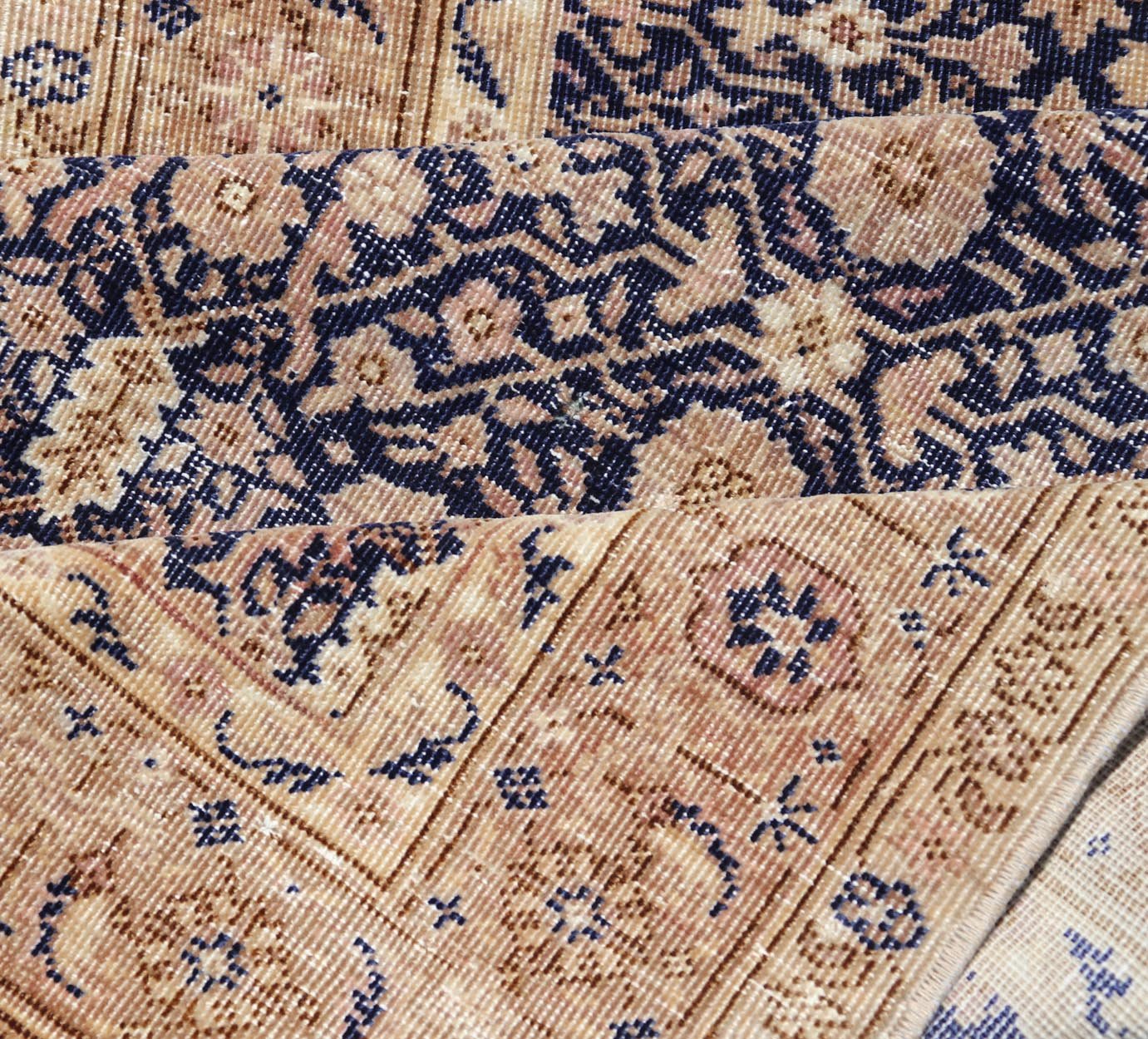 Long Antique Fine Persian Runner with Blue Background and Earthy Tones. Keivan Woven Arts / rug V21 - 0306 - 97, country of origin / type: Turkey / Sivas, circa 1920 Measures: 2'9 x 15'9 Stylized all - over motifs are featured in a pattern on this ... - Keivan Woven ArtsV21 - 0306 - 97 - 15254Rug