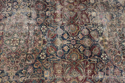 Antique Persian Lavar Kerman Large Gallery Rug with All - Over Floral Design. Keivan Woven Arts / rug V21 - 0308 - 151, country of origin / type: Iran / Lavar Kerman, circa 1900. Measures: 8'3 x 14'9 This large, antique Persian Lavar Kerman ru... - Keivan Woven ArtsV21 - 0308 - 151 - 15264