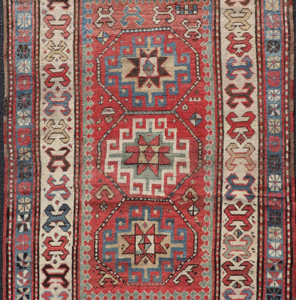 Antique Caucasian Kazak Rug with Sub - Geometric Medallion's Design Antique Caucasian Kazak Rug with Sub - Geometric Medallion's Design. Keivan Woven Arts / rug V21 - 0503 - 15488, country of origin / type: Caucasus / Kazak, circa Late - 19th Century. ... - Keivan Woven ArtsV21 - 0503 - 15488 - 16400