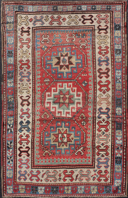 Antique Caucasian Kazak Rug with Sub - Geometric Medallion's Design Antique Caucasian Kazak Rug with Sub - Geometric Medallion's Design. Keivan Woven Arts / rug V21 - 0503 - 15488, country of origin / type: Caucasus / Kazak, circa Late - 19th Century. ... - Keivan Woven ArtsV21 - 0503 - 15488 - 16400