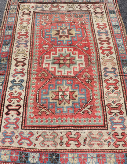 Antique Caucasian Kazak Rug with Sub - Geometric Medallion's Design Antique Caucasian Kazak Rug with Sub - Geometric Medallion's Design. Keivan Woven Arts / rug V21 - 0503 - 15488, country of origin / type: Caucasus / Kazak, circa Late - 19th Century. ... - Keivan Woven ArtsV21 - 0503 - 15488 - 16400Rug