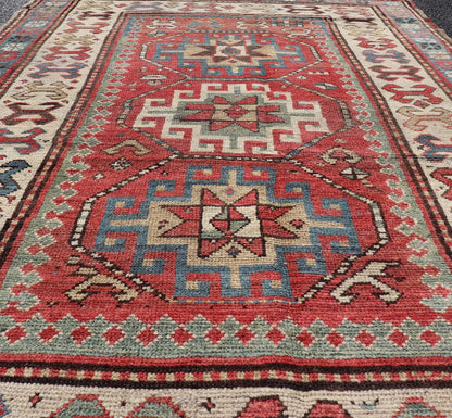 Antique Caucasian Kazak Rug with Sub - Geometric Medallion's Design Antique Caucasian Kazak Rug with Sub - Geometric Medallion's Design. Keivan Woven Arts / rug V21 - 0503 - 15488, country of origin / type: Caucasus / Kazak, circa Late - 19th Century. ... - Keivan Woven ArtsV21 - 0503 - 15488 - 16400