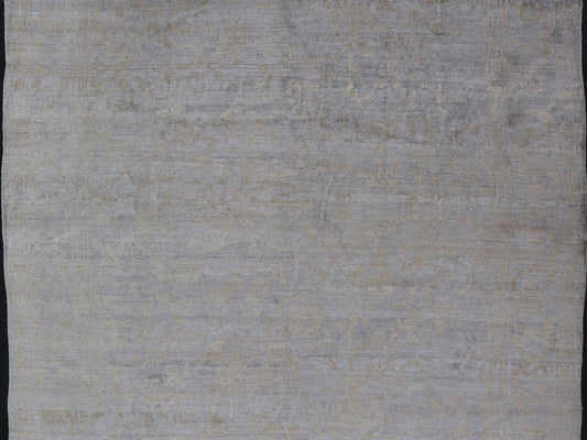 Modern Hand - Knotted silk Tibetan Rug by Keivan Woven Arts Modern Hand - Knotted Silk Tibetan Rug by Keivan Woven Arts. This modern hand - knotted Tibetan rug features an all - over floral design set upon grey background with details in taupe. The ent... - Keivan Woven ArtsV21 - 0803 - 16973