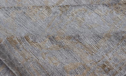 Modern Hand - Knotted silk Tibetan Rug by Keivan Woven Arts Modern Hand - Knotted Silk Tibetan Rug by Keivan Woven Arts. This modern hand - knotted Tibetan rug features an all - over floral design set upon grey background with details in taupe. The ent... - Keivan Woven ArtsV21 - 0803 - 16973