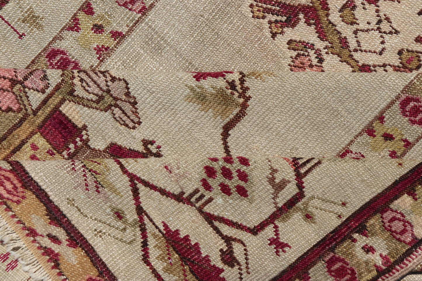 mid 19th century antique Konya with Unique Mihrab Columns, Chandelier & Vase Design Measures: 4'0 x 6'10 Antique Turkish Konya rug in ivory background and various tones and unique Color combination in Columns, Chandelier & Vase Design ... - Keivan Woven ArtsV21 - 0808 - 16991