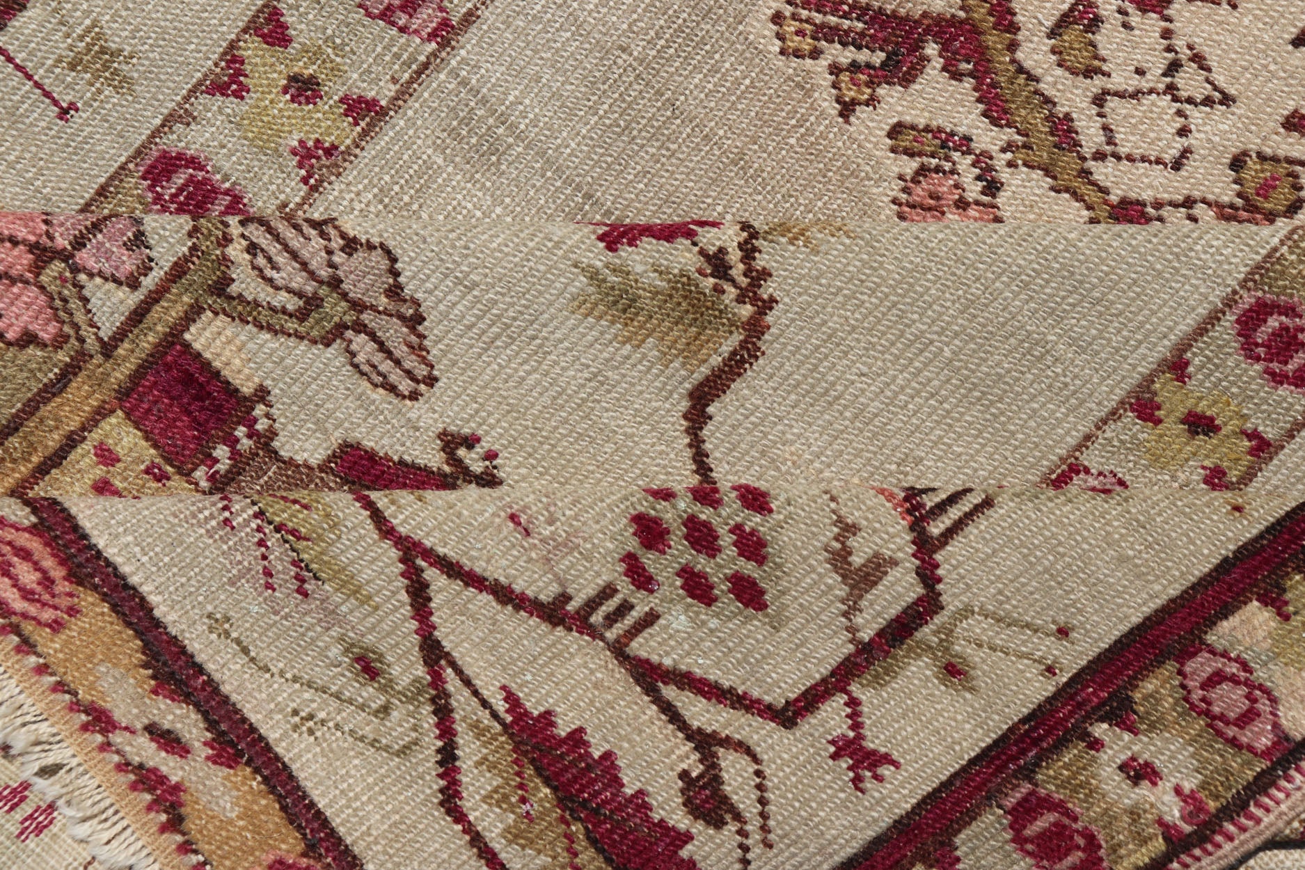mid 19th century antique Konya with Unique Mihrab Columns, Chandelier & Vase Design Measures: 4'0 x 6'10 Antique Turkish Konya rug in ivory background and various tones and unique Color combination in Columns, Chandelier & Vase Design ... - Keivan Woven ArtsV21 - 0808 - 16991