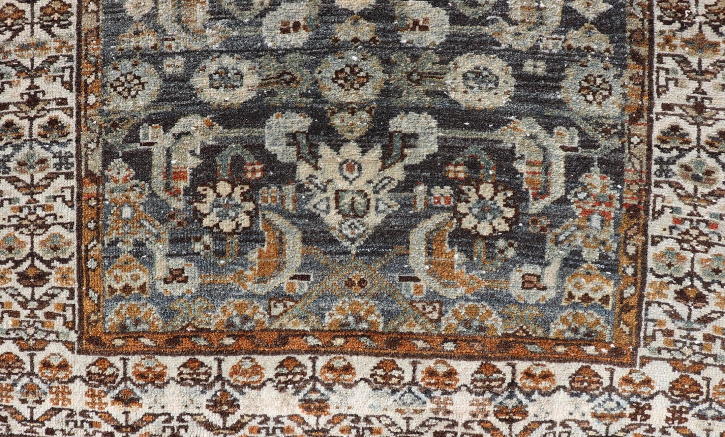 Antique Persian Malayer Rug with All - Over Tribal Design On A Blue Field. Keivan Woven Arts / rug V21 - 1207, country of origin / type: Iran / Malayer, circa 1910. Measures: 2'7 x 4'6 This antique Persian Malayer rug, circa early 20th century, reli... - Keivan Woven ArtsV21 - 1207 - 18467Rug