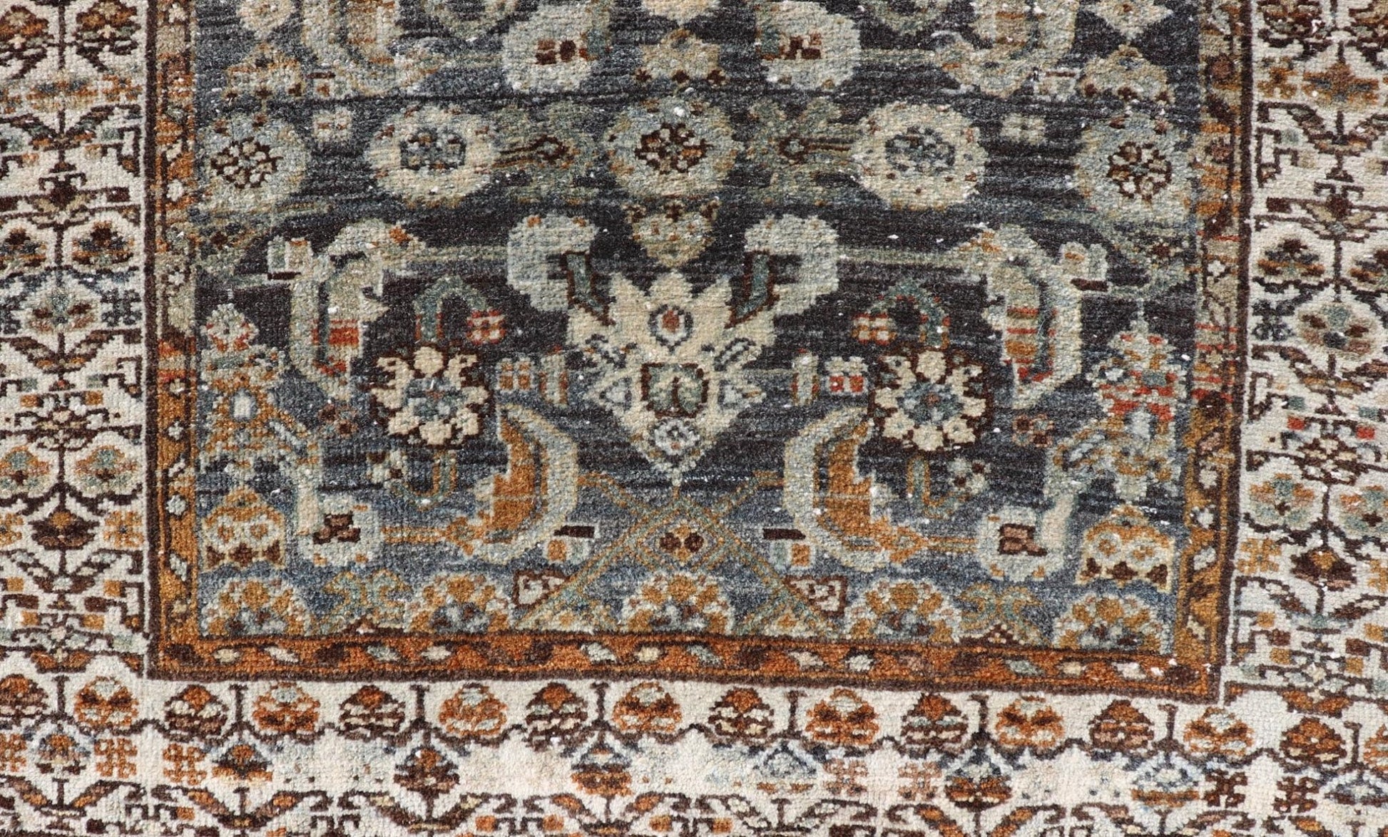 Antique Persian Malayer Rug with All - Over Tribal Design On A Blue Field. Keivan Woven Arts / rug V21 - 1207, country of origin / type: Iran / Malayer, circa 1910. Measures: 2'7 x 4'6 This antique Persian Malayer rug, circa early 20th century, reli... - Keivan Woven ArtsV21 - 1207 - 18467Rug