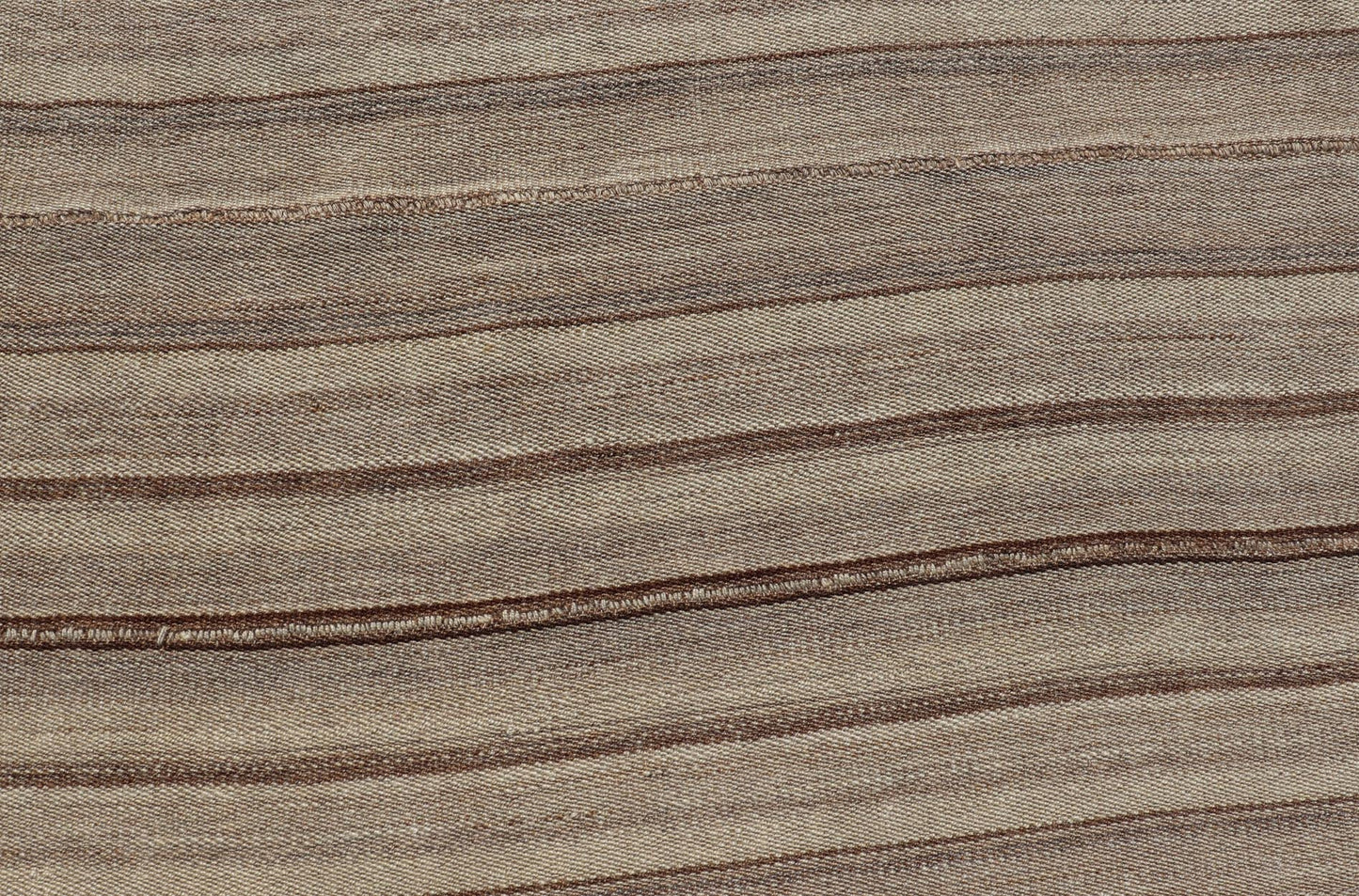 Square Antique Hand - Woven Persian Kilim Rug in Wool with Striped Design This Square flat - weave tribal Persian kilim has been hand - woven in wool. The rug features an all - over striped design, and is rendered in earthy tones; making this rug a sup... - Keivan Woven ArtsV21 - 211025 - 14764