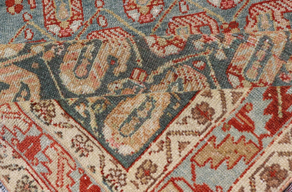 Long Antique Hand - Knotted Persian Malayer Runner in Wool with All - Over Design This long antique Persian Malayer runner has been hand - knotted in wool and features an all - over sub - geometric design rendered in multicolor. A complementary, multi - ti... - Keivan Woven ArtsVAS - 10 - 18138Rug