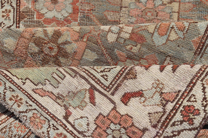 Antique Persian Bidjar Gallery Runner with Floral Design in Lt. Blue, Gray & Red. Antique Persian Bidjar Runner, rug VAS - 4 - 13494, country of origin / type: Persian / Bidjar, circa Early - 20th Century. Measures: 3'6 x 17'3 This stunning antique Bi... - Keivan Woven ArtsVAS - 4 - 13494 - 23559