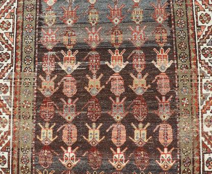 Antique Persian Hamadan Rug in Wool with All - Over Sub - Geometric Tribal Design. Keivan Woven Arts; rug W22 - 0101, country of origin / type: Iran / Hamadan, circa 1920. Measures: 3'7 x 7'3 This antique Persian Hamadan rug has been hand - knotted in w... - Keivan Woven ArtsW22 - 0101 - 18571Rug