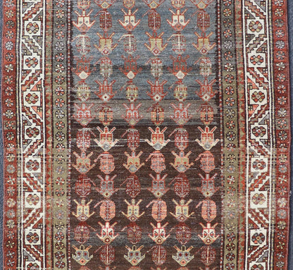 Antique Persian Hamadan Rug in Wool with All - Over Sub - Geometric Tribal Design. Keivan Woven Arts; rug W22 - 0101, country of origin / type: Iran / Hamadan, circa 1920. Measures: 3'7 x 7'3 This antique Persian Hamadan rug has been hand - knotted in w... - Keivan Woven ArtsW22 - 0101 - 18571Rug