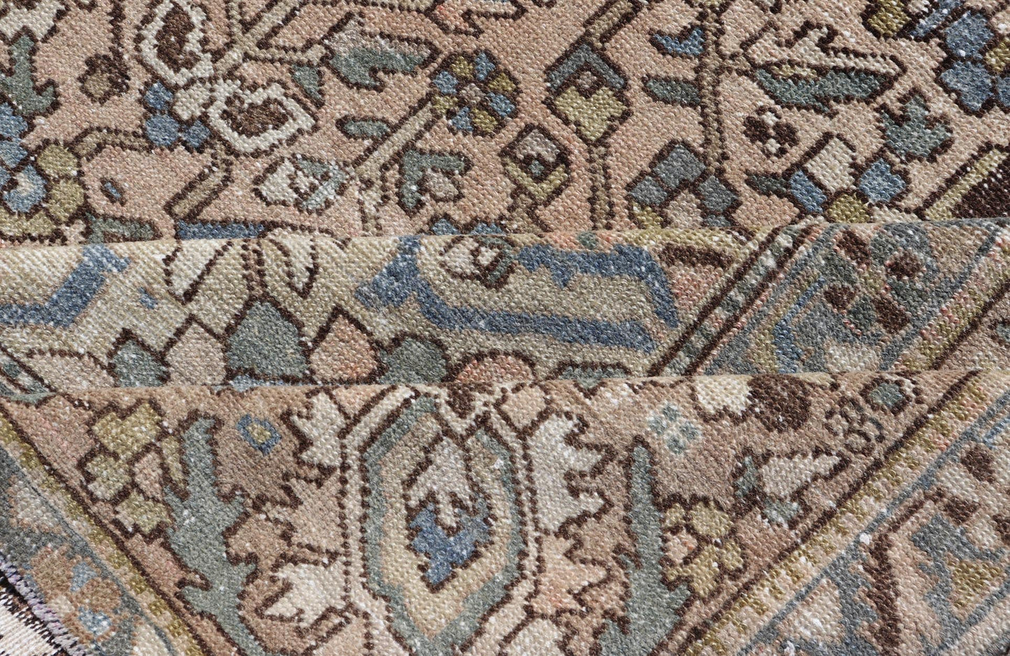 Square Antique Persian Bakhtiari Rug with Large Ornate Central Medallion Design. Keivan Woven Arts / Rug/W22 - 0206, antique Bakhtiari Mid - 20th Century Origin / Iran , Square rug, squared rug. Measures: 12'4 x 12'6 This multicolored Persia... - Keivan Woven ArtsW22 - 0206 - 19280