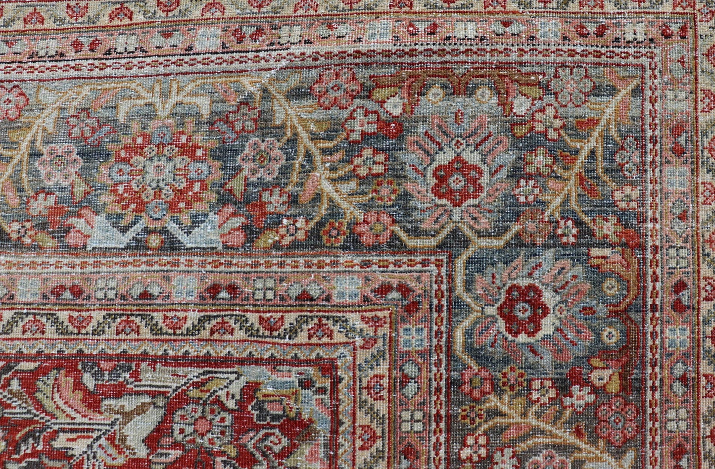 Antique large Persian colorful Sultanabad Mahal rug with all over floral design. Antique Mahal Sultanabad. Keivan Woven Arts; rug W22 - 0403, country of origin / type: Iran / Mahal, circa 1930. Measures: 10'10 x 17'8 This 1930 colorful antique Per... - Keivan Woven ArtsW22 - 0403 - 20097Rug