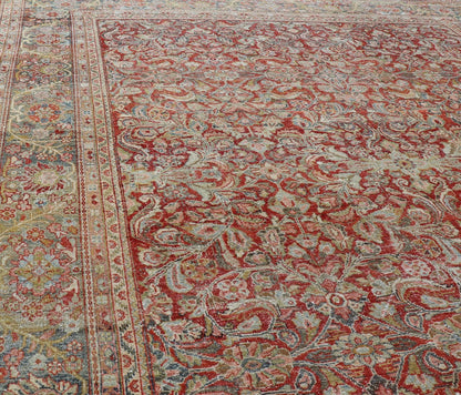 Antique large Persian colorful Sultanabad Mahal rug with all over floral design. Antique Mahal Sultanabad. Keivan Woven Arts; rug W22 - 0403, country of origin / type: Iran / Mahal, circa 1930. Measures: 10'10 x 17'8 This 1930 colorful antique Per... - Keivan Woven ArtsW22 - 0403 - 20097Rug
