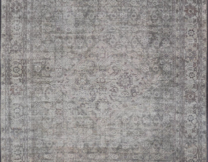 Cream, Taupe, and Brown Antique Persian Sultanabad Rug with Floral Design. Keivan Woven Arts / rug W22 - 0404 - 15491, country of origin / type: Iran / Sultanabad - Mahal, circa 1910. Measures: 11'1 x 15'6 This antique Persian Mahal rug, circa early ... - Keivan Woven ArtsW22 - 0404 - 15491 - 20103