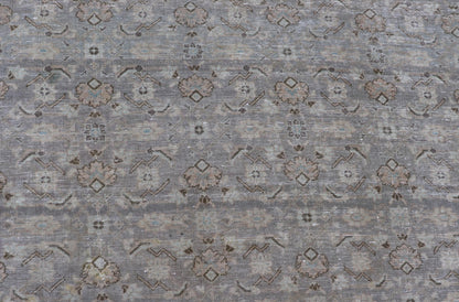 Antique Persian Tabriz Rug in All - Over Herati in Shades of Lavender and Tan. Keivan Woven Arts/ rug W22 - 0602 - A, country of origin / type: Iran/ Tabriz, circa 1930. Measures: 8'6 x 11'8 This fine Tabriz rug features an intricate and detailed bord... - Keivan Woven ArtsW22 - 0602 - A - 24898Rug