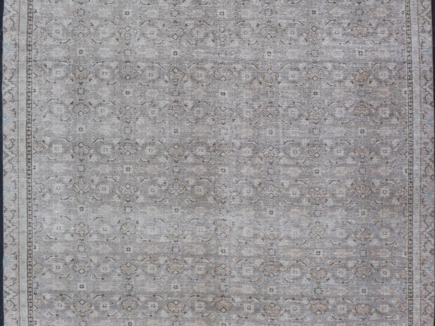 Antique Persian Tabriz Rug in All - Over Herati in Shades of Lavender and Tan. Keivan Woven Arts/ rug W22 - 0602 - A, country of origin / type: Iran/ Tabriz, circa 1930. Measures: 8'6 x 11'8 This fine Tabriz rug features an intricate and detailed bord... - Keivan Woven ArtsW22 - 0602 - A - 24898Rug