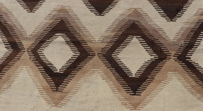 Measures: 3'9 x 5'7 American Navajo Rug with Geometric Diamond All - Over Design in Tan, Brown, Cream. Keivan Woven Arts / rug W22 - 0901, country of origin / type: United States of America / Navajo, circa early - 20th Century. This intriguing vin... - Keivan Woven ArtsW22 - 0901 - 21367Rug